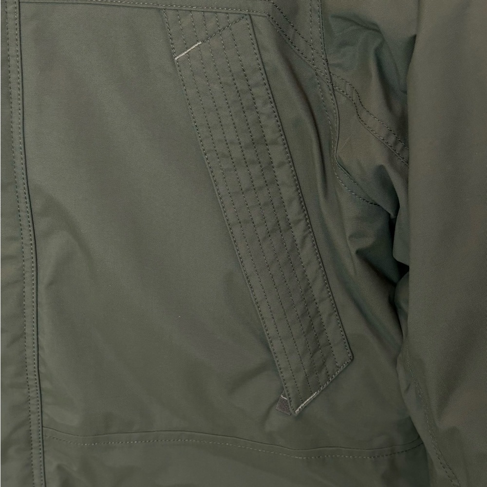 Eddie Bauer Men’s Superior Down Parka Jacket  Large Army Green  w Faux Fur Trim - Picture 9 of 17
